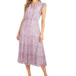 BB Dakota by Steve Madden Boho Ditsy Floral Tiered Sleeveless Dress Medium